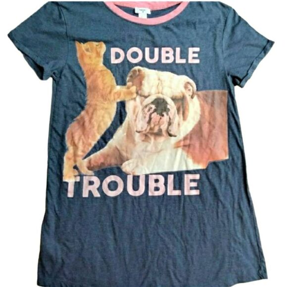 F21 Double Trouble Sleep Tee - Picture 1 of 5
